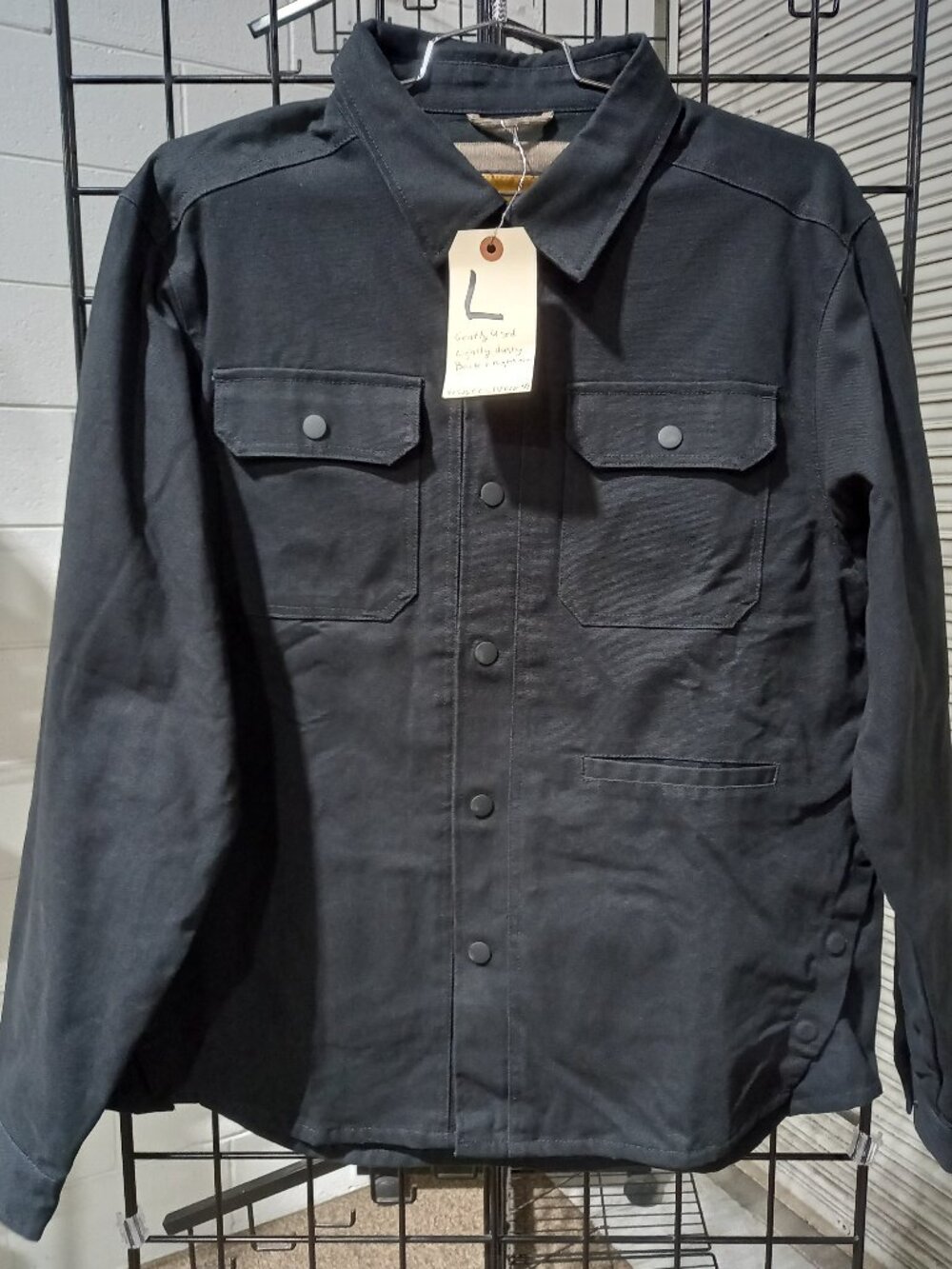 Concealed Carry Flannel Lined Canvas Shirt Jacket | Large